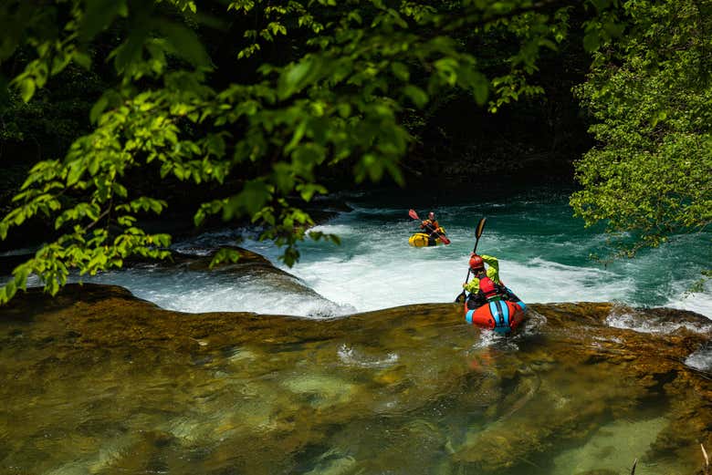 Experience packrafting down the river!