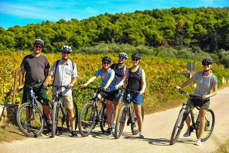 Un groupe de cyclistes