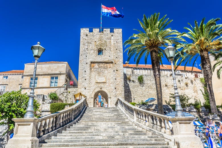 Porte d'entrée de la ville fortifiée de Korčula