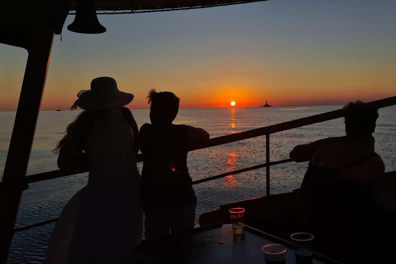 Tourists on the boat