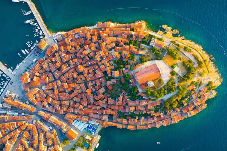 Aerial view of Rovinj