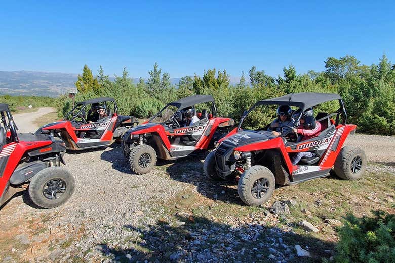 Disfrutando del recorrido en buggy