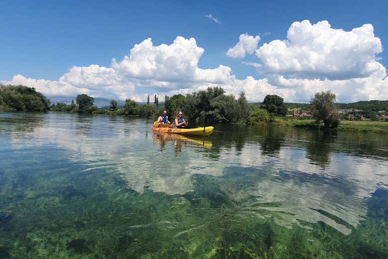 Desfrutando dos caiaques