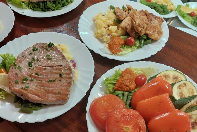 Almuerzo a bordo 