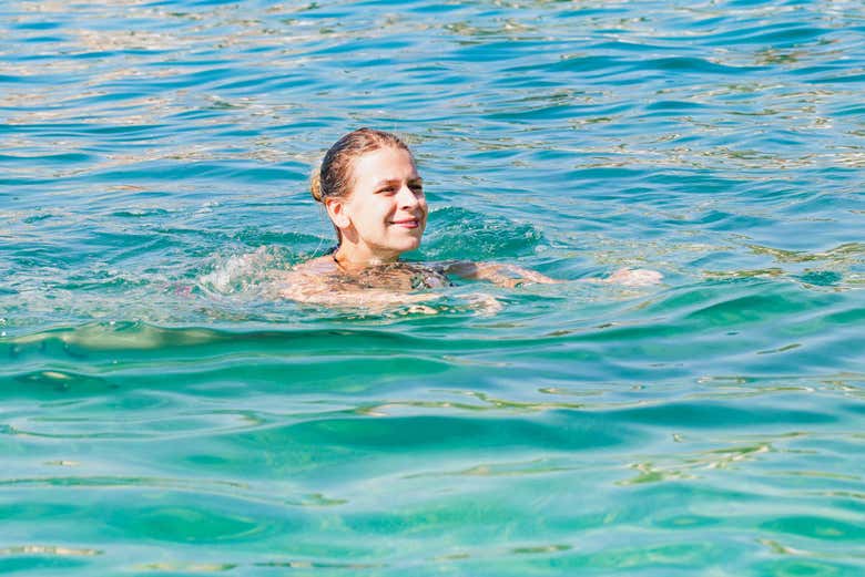 Facendo il bagno nella Laguna Blu