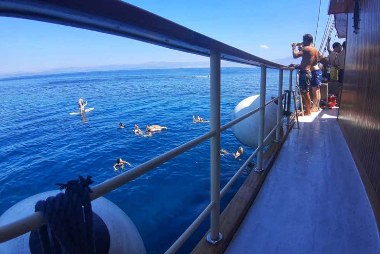 Swimming in the waters of Brac and Solta