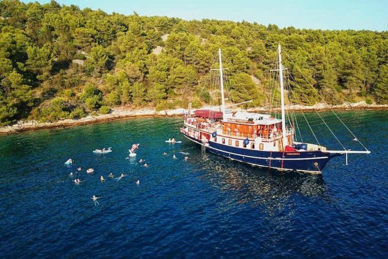 Boat at Brac and Solta Islands