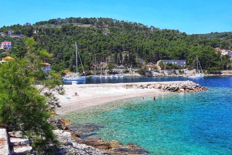 Hidden cove in Brac