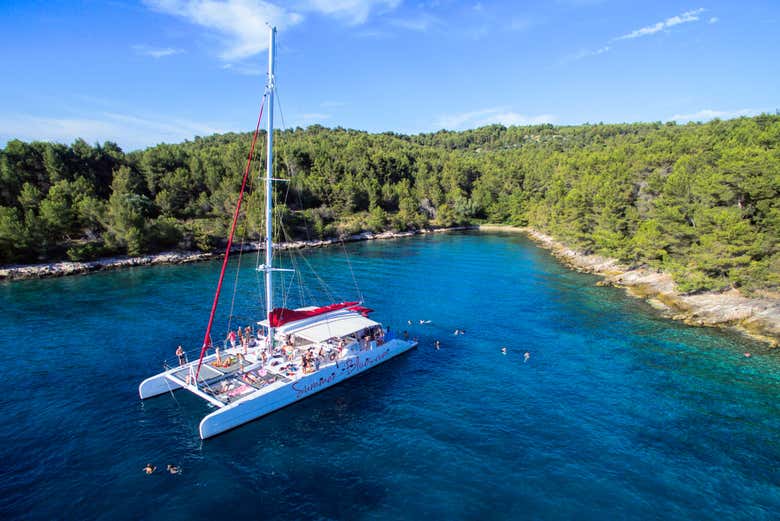 Catamarano alle isole Spalmadori