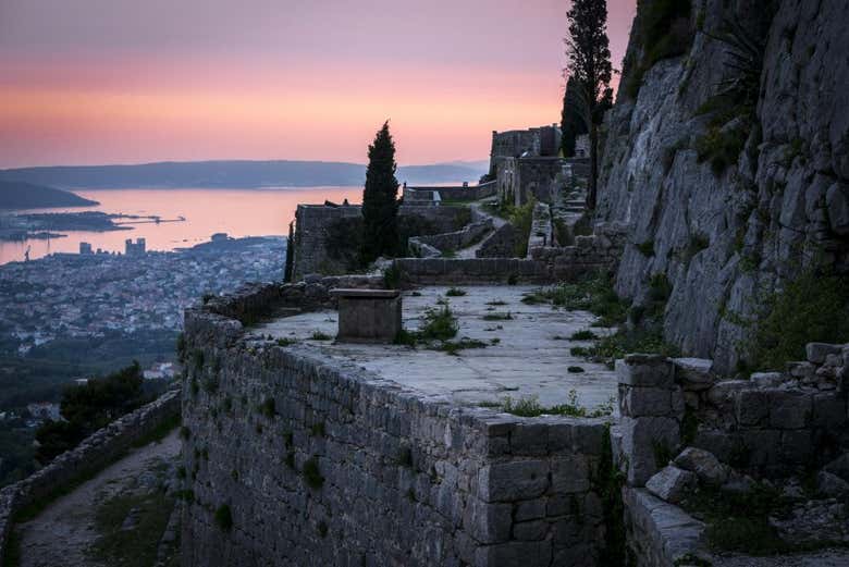 Klis Fortress at dusk