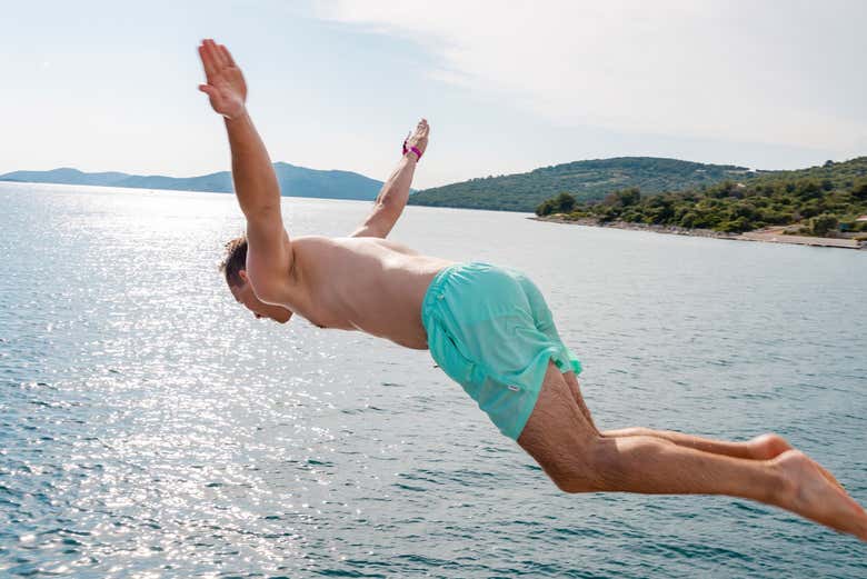 Jump into the waters of Blue Lake
