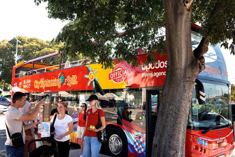 Tutti a bordo dell'autobus turistico!