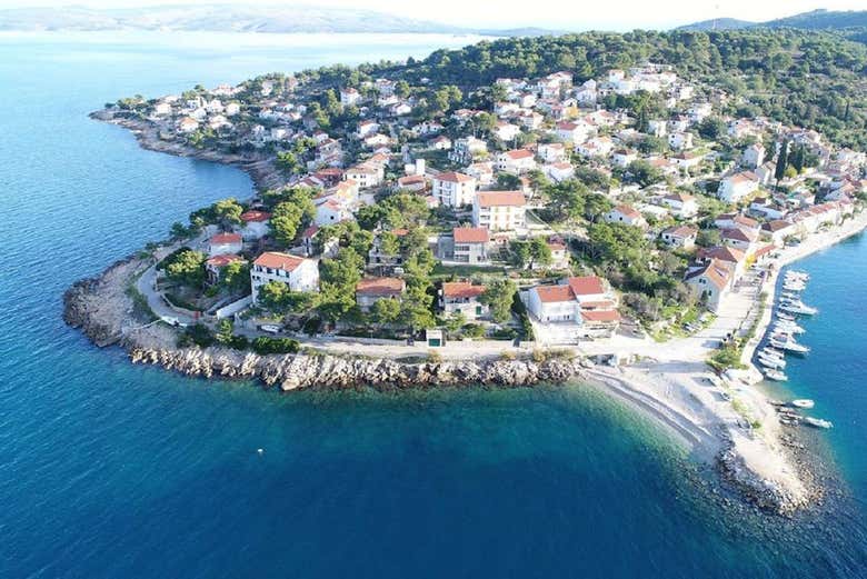 Bird's eye view of the island
