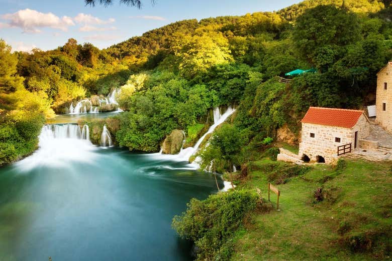 Paesaggi delle cascate di Krka