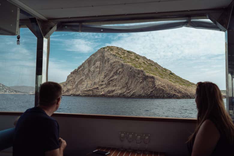 Disfrutando de las vistas del parque