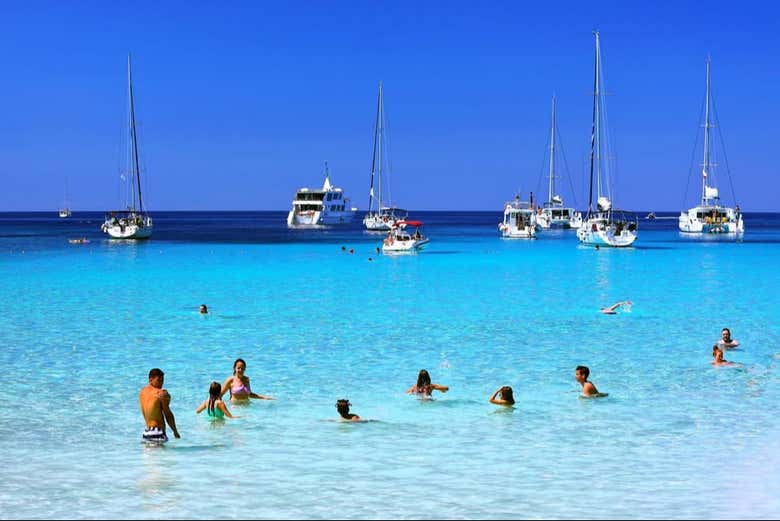 Take a dip in the crystal-clear waters