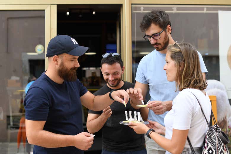 Trying food in Zadar