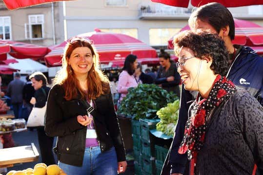 Durante a visita guiada pela capital da Croácia