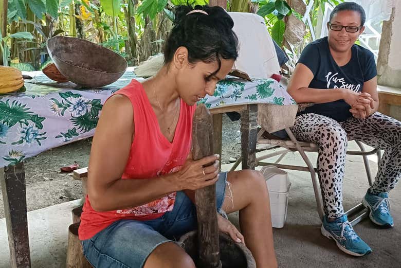 Visite de l'exploitation de cacao de Duaba