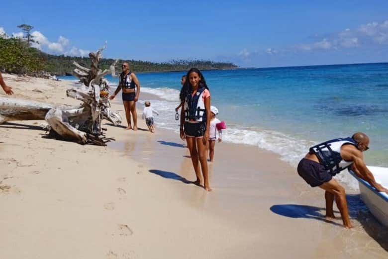 Photo souvenir sur la plage de Maguana
