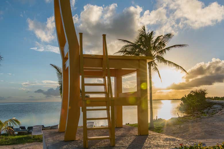 Parada para foto no bar La Silla