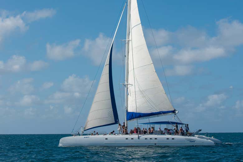 Ruta en barco hasta Cayo Coco