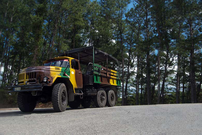 Vehículo que nos llevará hasta el Parque Guanayara