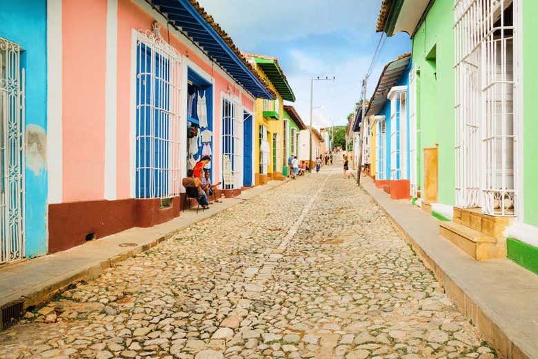 Calles adoquinadas en Trinidad