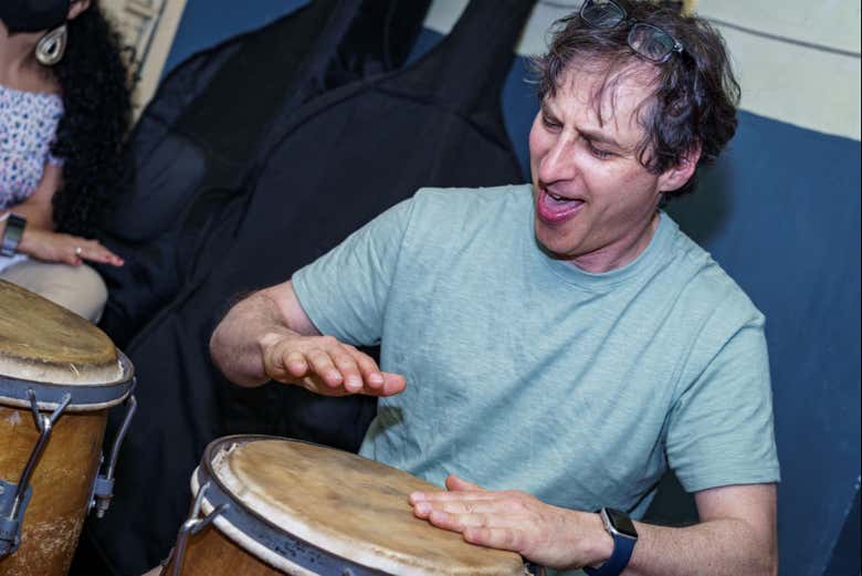 Enjoying the music class