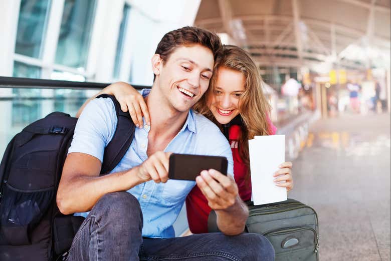 Surf the web at the airport once you land