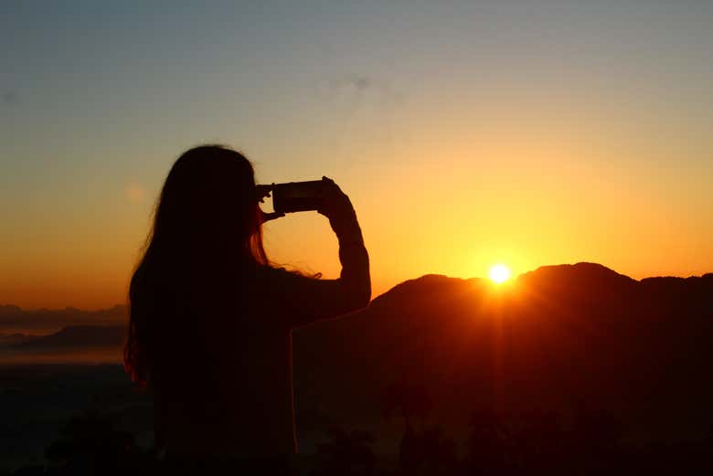 Una foto al tramonto nella Valle di Viñales