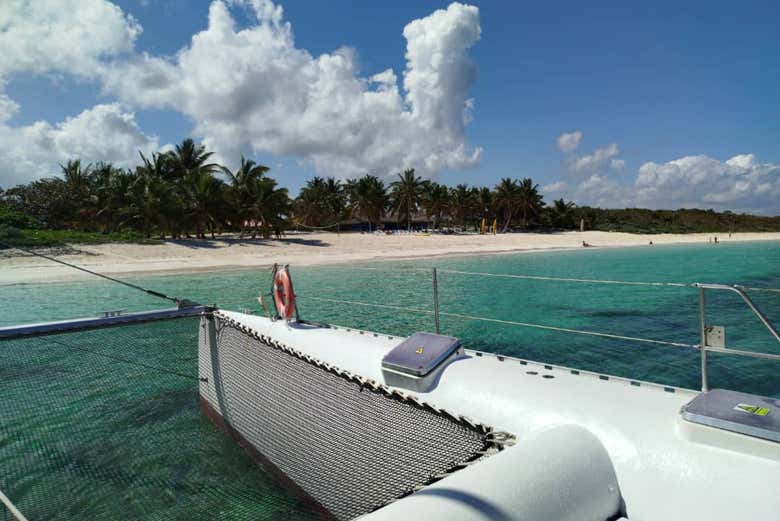 La vista desde el catamarán