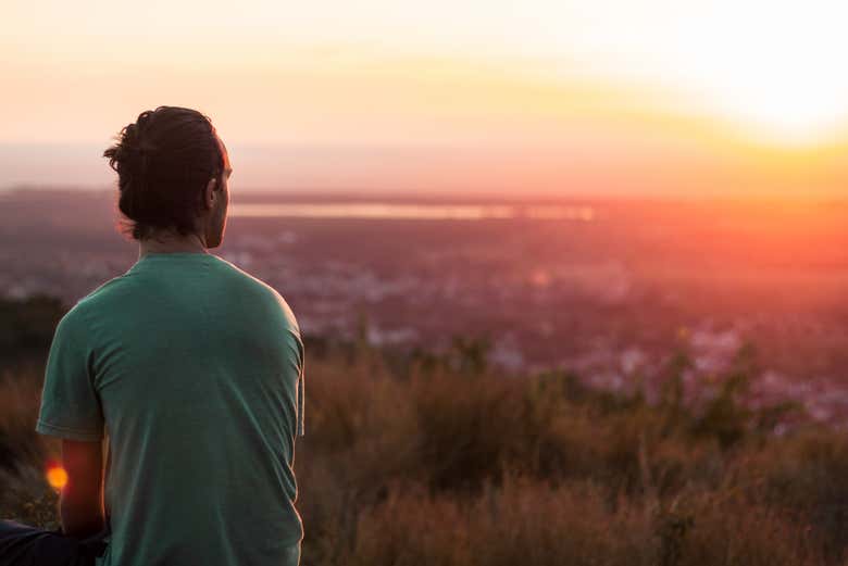 Contemplando il tramonto