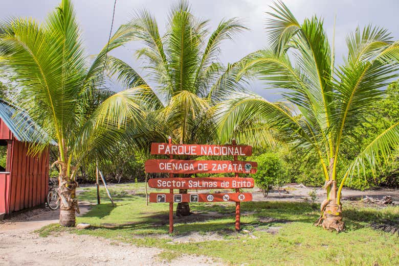 The entrance to the national park