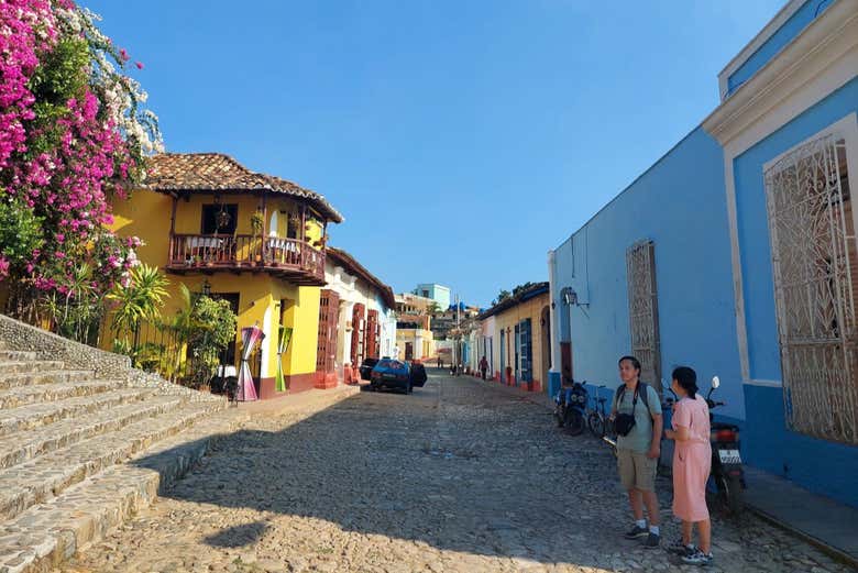 Stroll through the cobblestone roads