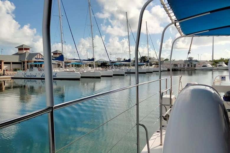 Tudo pronto para começar a navegar de Varadero