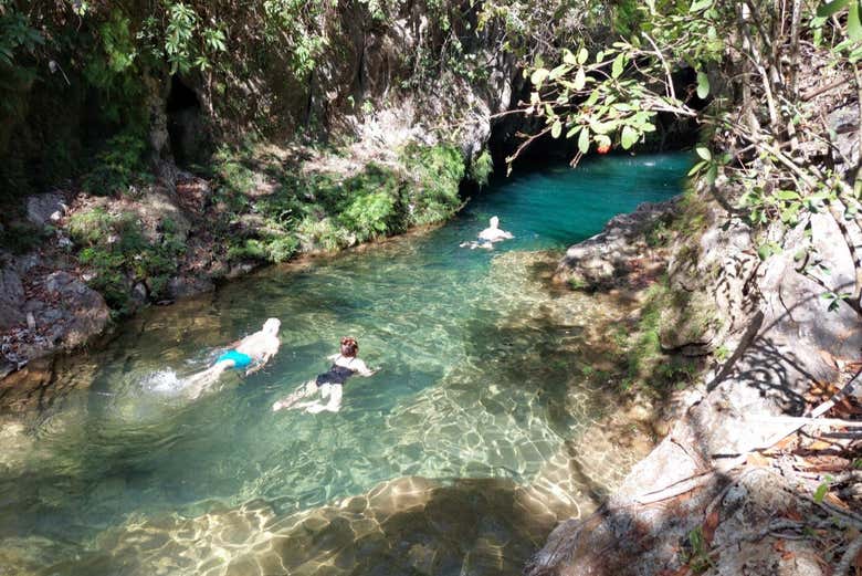 Enjoy swimming at El Cubano Natural Park