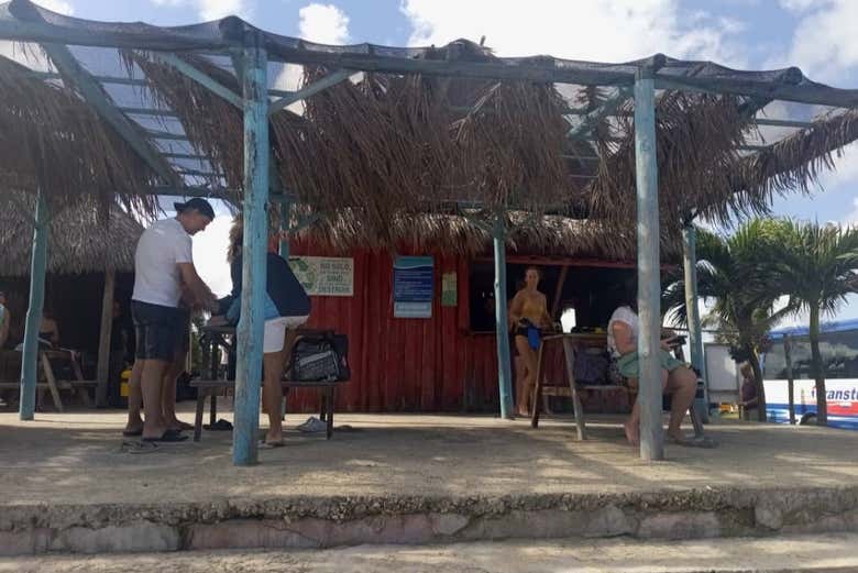 Getting ready to scuba dive!