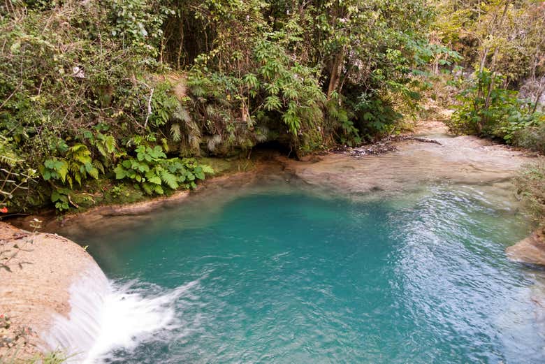Crystal clear pools in El Nicho