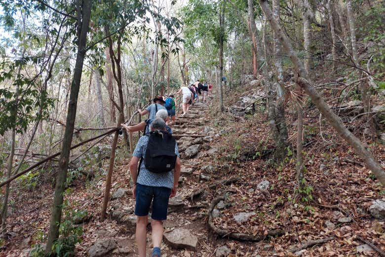 Hike toward the park's largest waterfall