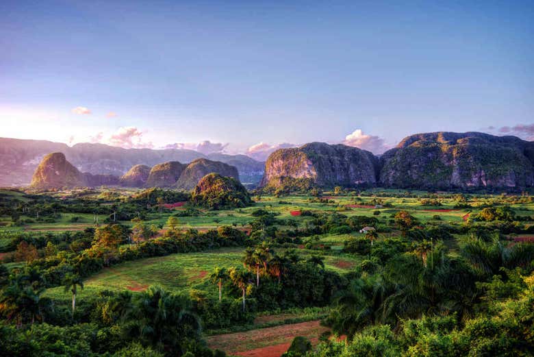 Landscape shot of the Viñales Valley