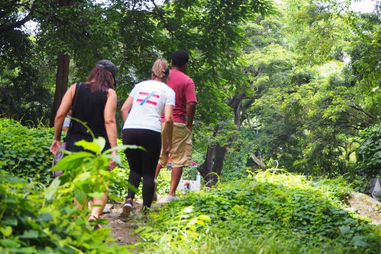 Hiking toward the Mogote del Valle