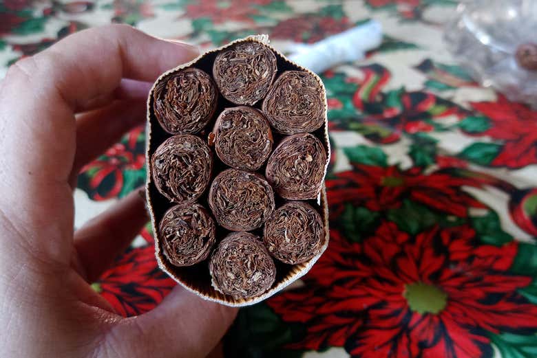 Admire the different types of cigars