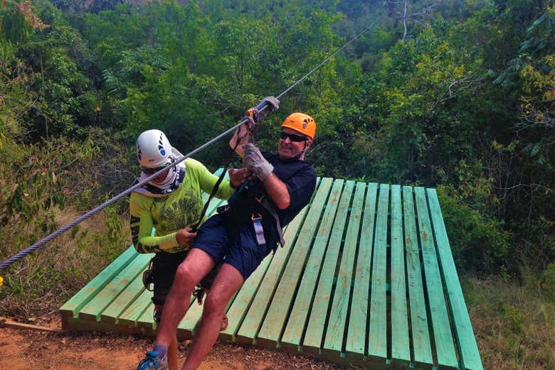 Ready for the zip line