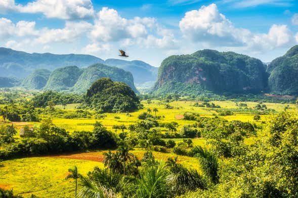 Trilha ao entardecer pelo Valle del Silencio