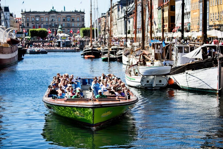 A bordo del battello turistico di Copenaghen