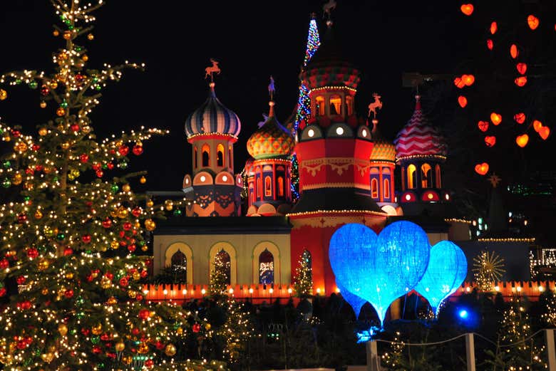 A Christmas tree in Tivoli Gardens