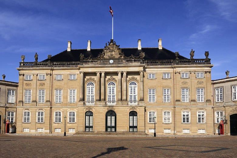 Entrada do Palácio real de Amalienborg
