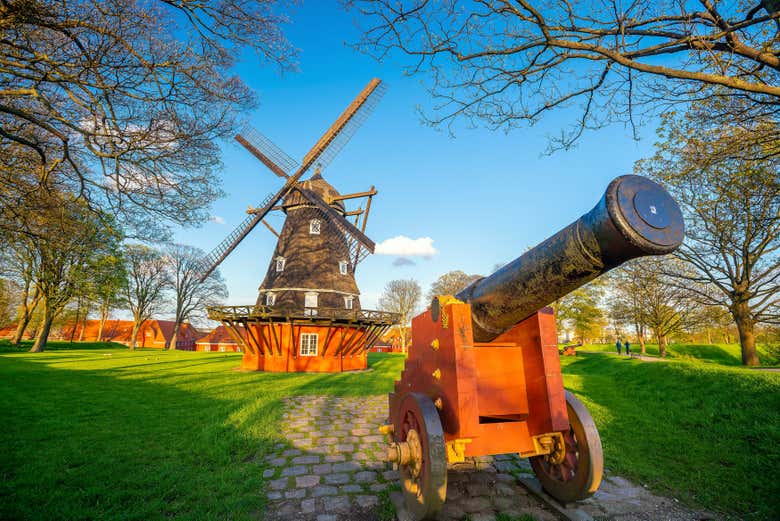 Admire the windmill at Kastellet