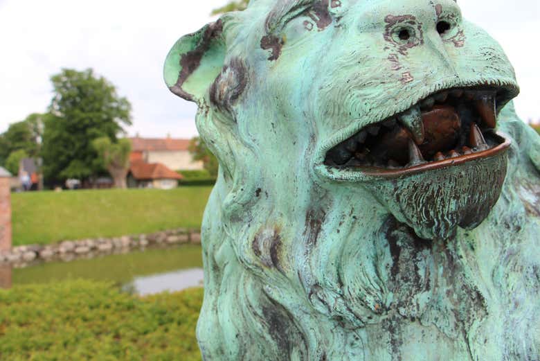 León de piedra en Rosenborg 